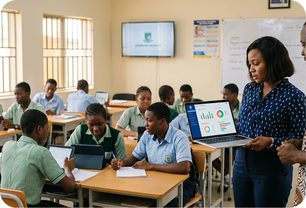Track engagement and progress of students in Nigeria